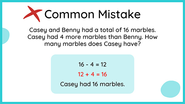 Common 2nd Grade Math Mistakes Bar Models