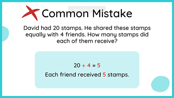 Common 2nd Grade Math Mistakes Word problems, story problems, division