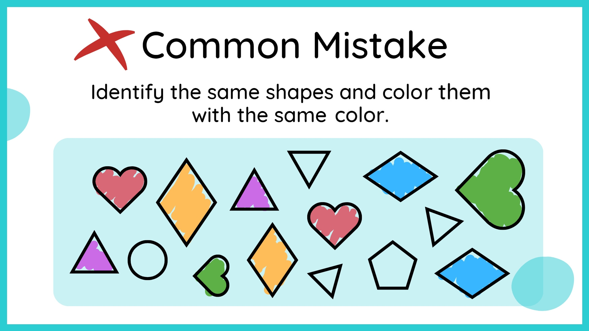 Common kindergarten Math Mistakes Shapes