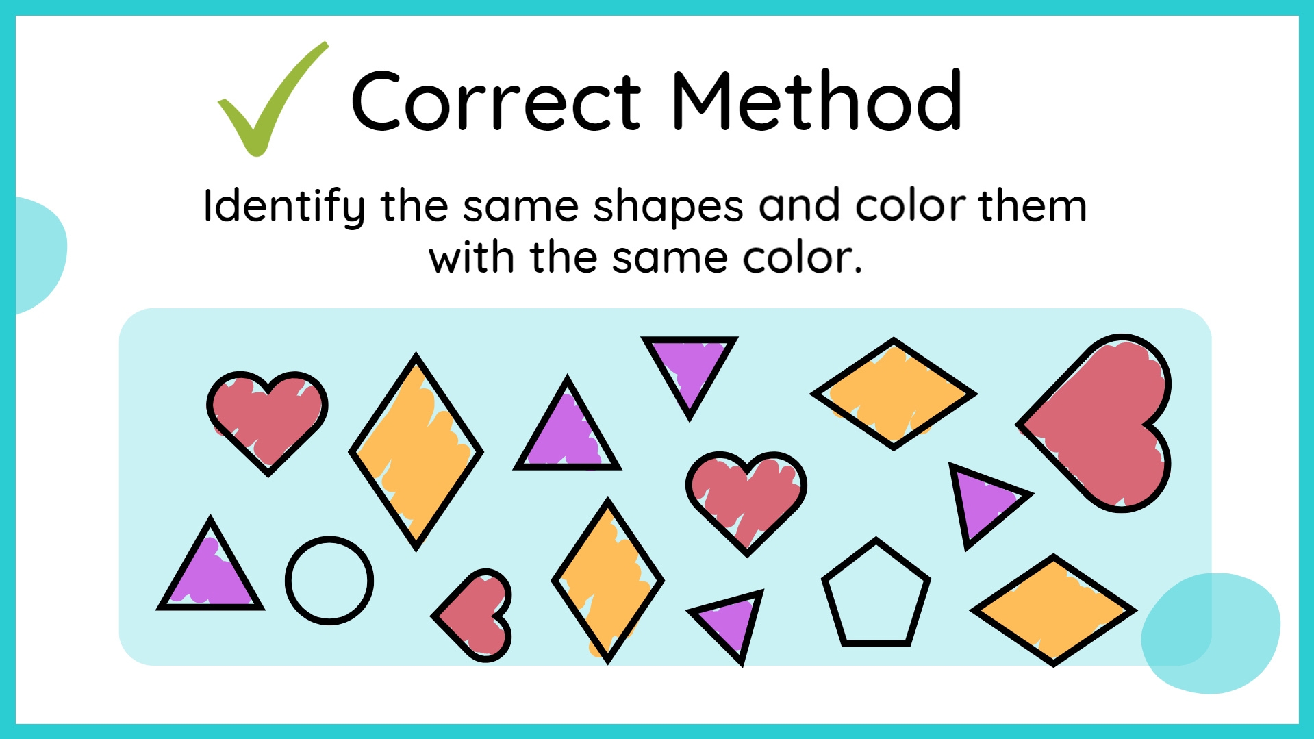 Common kindergarten math mistakes shapes color