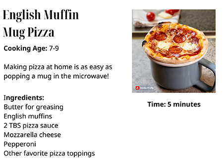 Math in the Kitchen RecipeEnglish muffin pizza