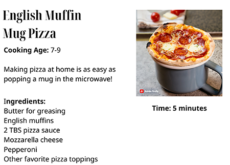 Math in the Kitchen  RecipeEnglish muffin pizza