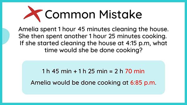 common 3rd grade math mistakes time adding and subtracting