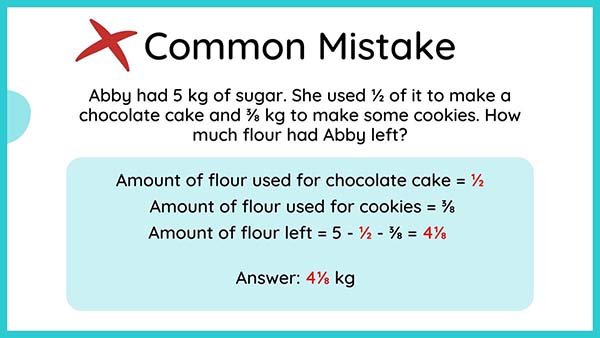 Common 5th Grade Math Mistakes Fractions mistakes