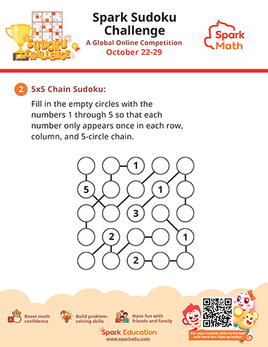 Free Sudoku Worksheets Chain Sudoku Spark Sudoku Challenge
