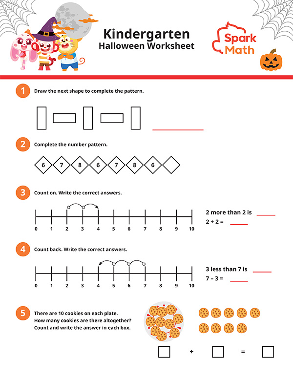 Free Kindergarten Math Worksheets halloween Downloads