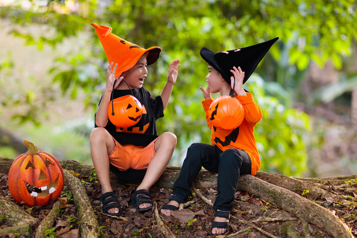 Math History October (Halloween Math History!) Children celebrating Halloween