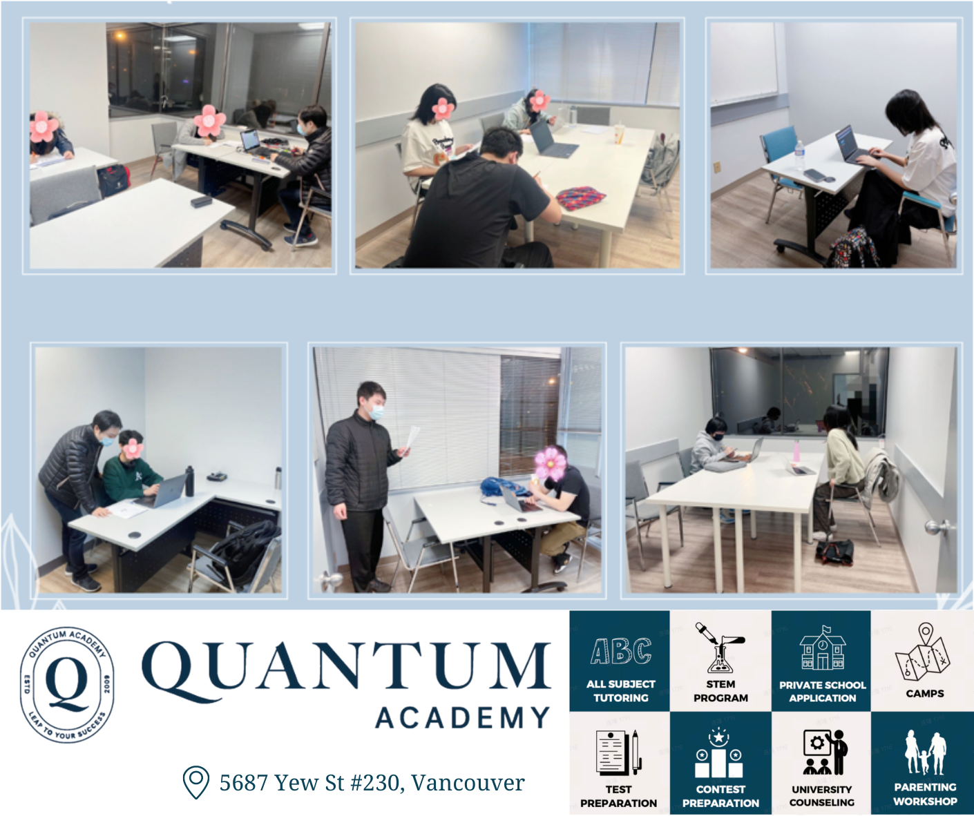 Quantum Academy classroom and service