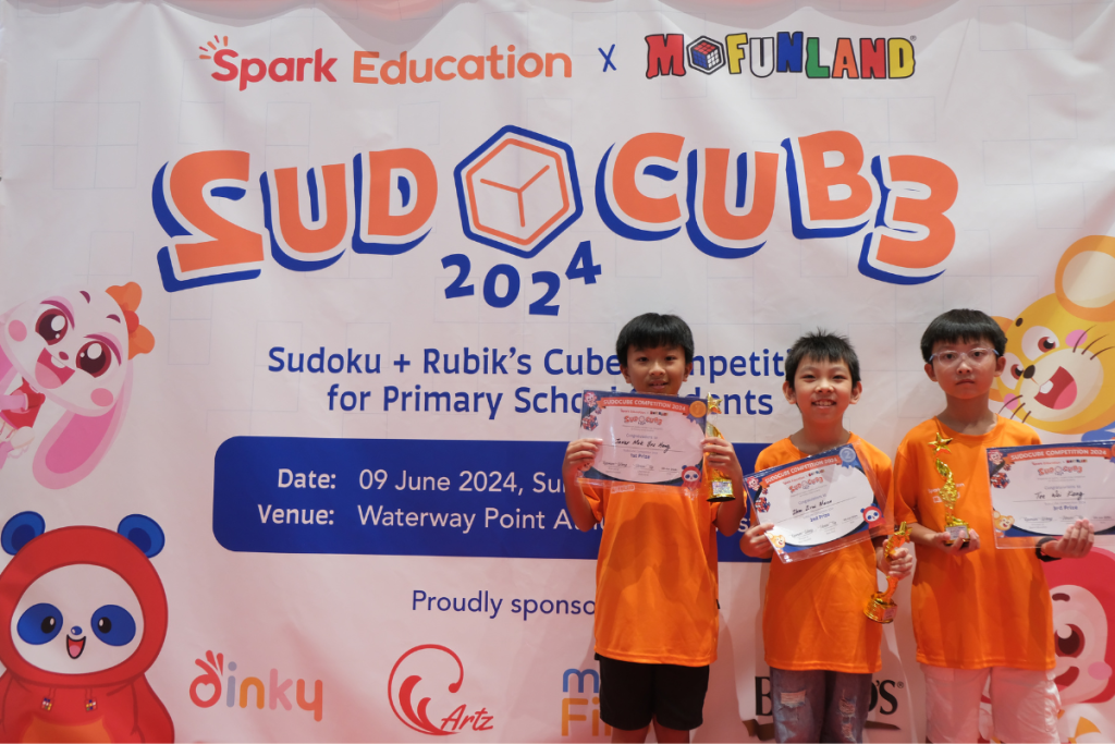 SudoCube 2024 by Spark Education and Mofunland - Young winners of the Sudoku x Rubik's Cube competition