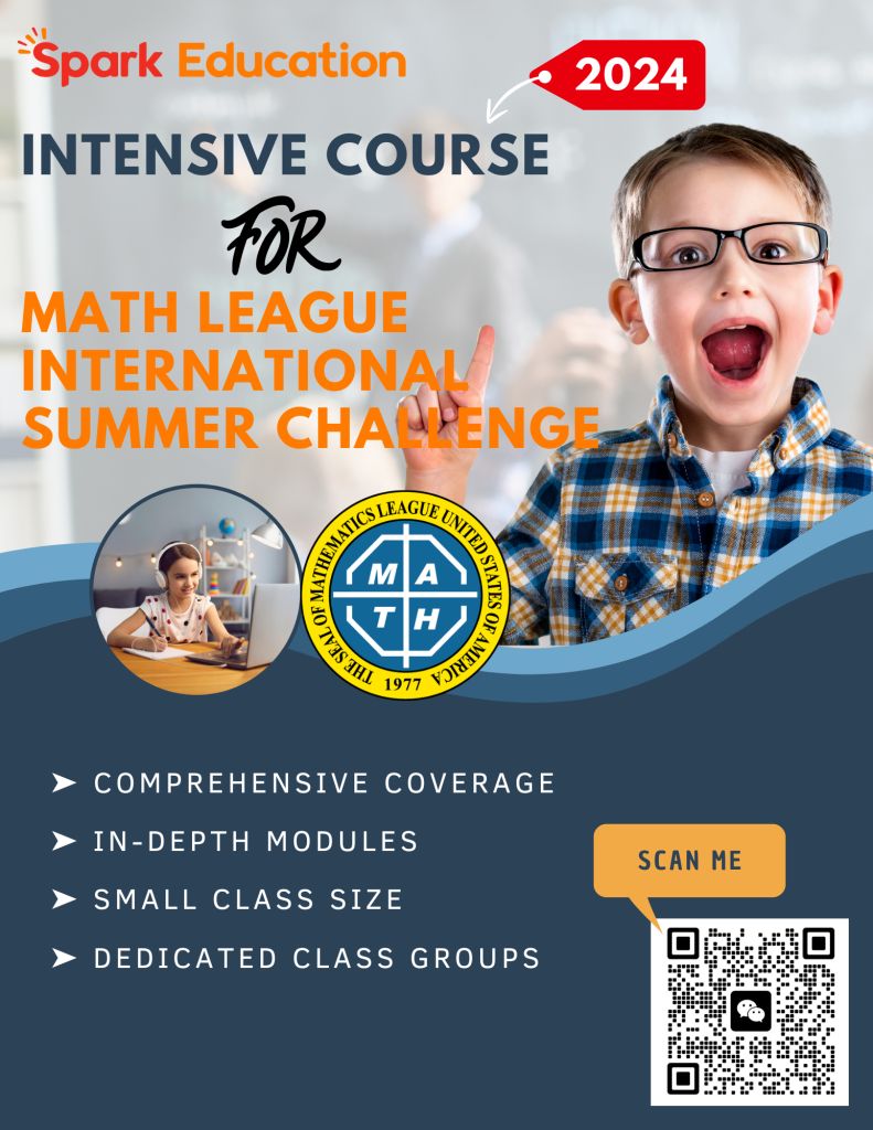 Spark Education 2024 intensive course for Math League International Summer Challenge
