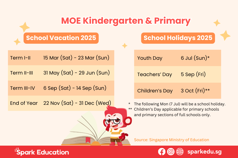 Singapore School Holidays, Public Holidays, and Long Weekends in 2025